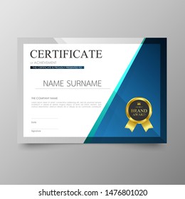 Certificate Premium template awards diploma background vector modern value design and layout luxurious.cover leaflet elegant horizontal Illustration in size pattern.
