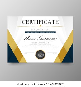 Certificate Premium Template Awards Diploma Background Stock Vector ...