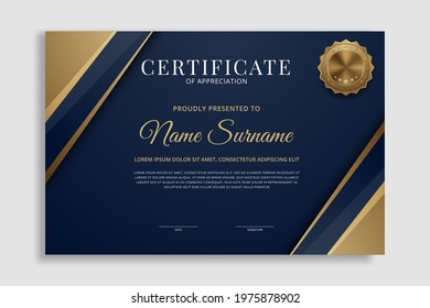 Certificate Premium template awards diploma background