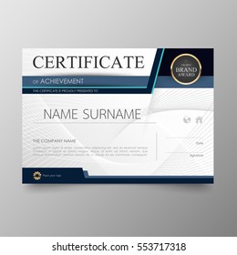 
Certificate Premium template awards diploma background vector modern value design and luxurious layout.  leaflet cover elegant horizontal Illustration in A4 size pattern.