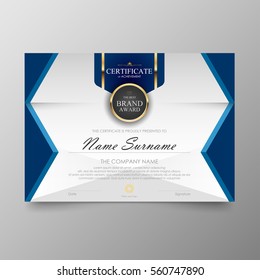 Certificate Premium template awards diploma background vector modern value design and layout luxurious . cover leaflet elegant horizontal Illustration in size pattern.
