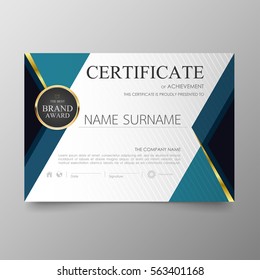 Certificate Premium template awards diploma background vector modern value design and layout luxurious .cover leaflet elegant horizontal Illustration in size pattern.