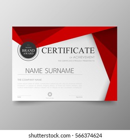 Certificate Premium template awards diploma background vector modern value design and layout luxurious .cover leaflet elegant horizontal Illustration in size pattern.