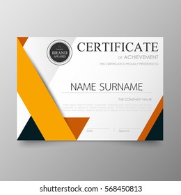 Certificate Premium template awards diploma background vector modern value design and layout luxurious .cover leaflet elegant horizontal Illustration in size pattern.