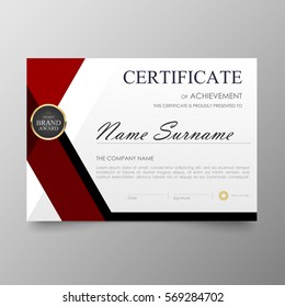 Certificate Premium template awards diploma background vector modern value design and layout luxurious .cover leaflet elegant horizontal Illustration in size pattern.