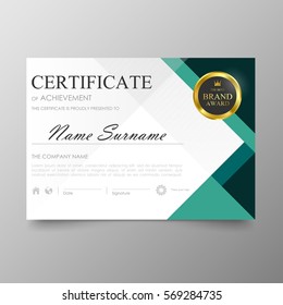 Certificate Premium template awards diploma background vector modern value design and layout luxurious .cover leaflet elegant horizontal Illustration in size pattern.