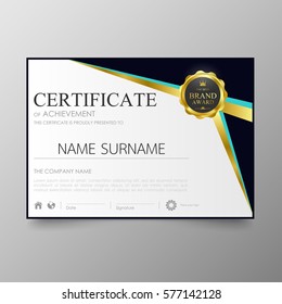 Certificate Premium template awards diploma background vector modern value design and layout luxurious .cover leaflet elegant horizontal Illustration in size pattern.