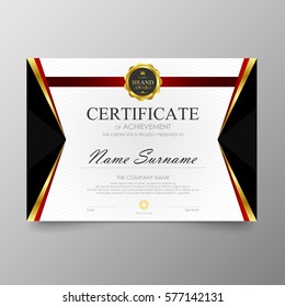 Certificate Premium template awards diploma background vector modern value design and layout luxurious .cover leaflet elegant horizontal Illustration in size pattern.