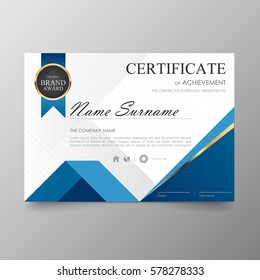 Certificate Premium template awards diploma background vector modern value design and layout luxurious .cover leaflet elegant horizontal Illustration in size pattern.