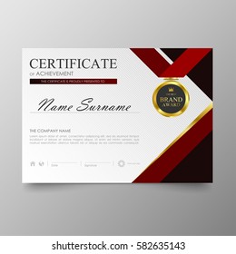 Certificate Premium template awards diploma background vector modern value design and layout luxurious .cover leaflet elegant horizontal Illustration in size pattern.