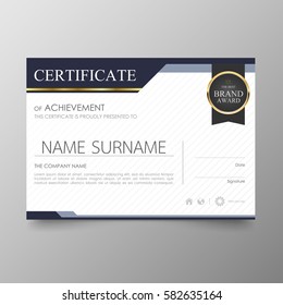 Certificate Premium template awards diploma background vector modern value design and layout luxurious .cover leaflet elegant horizontal Illustration in size pattern.