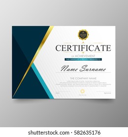 Certificate Premium template awards diploma background vector modern value design and layout luxurious .cover leaflet elegant horizontal Illustration in size pattern.