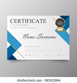 Certificate Premium template awards diploma background vector modern value design and layout luxurious .cover leaflet elegant horizontal Illustration in size pattern.