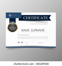 Certificate Premium template awards diploma background vector modern value design and layout luxurious .cover leaflet elegant horizontal Illustration in size pattern.