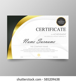 Certificate Premium template awards diploma background vector modern value design and layout luxurious .cover leaflet elegant horizontal Illustration in size pattern.