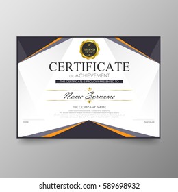 Certificate Premium template awards diploma background vector modern value design and layout luxurious .cover leaflet elegant horizontal Illustration in size pattern.