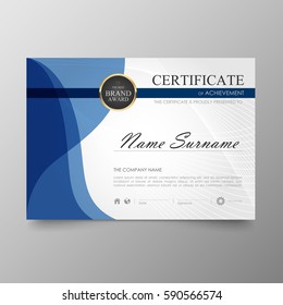 Certificate Premium template awards diploma background vector modern value design and layout luxurious .cover leaflet elegant horizontal Illustration in size pattern.