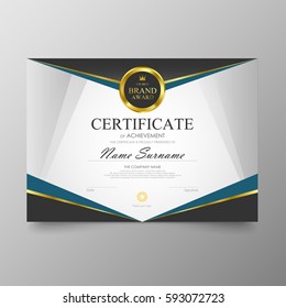 Certificate Premium Template Awards diploma Hintergrund Vektorgrafik modernen Wert Design und Layout luxuriöse .cover-Broschüre elegante horizontale Illustration in der Größe Muster.
