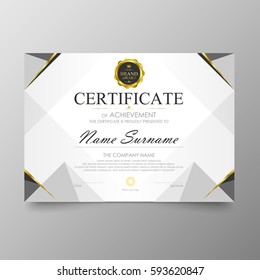 Certificate Premium template awards diploma background vector modern value design and layout luxurious .cover leaflet elegant horizontal Illustration in size pattern.