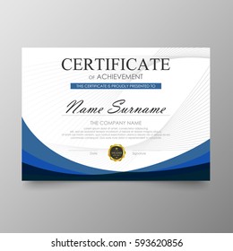 Certificate Premium template awards diploma background vector modern value design and layout luxurious .cover leaflet elegant horizontal Illustration in size pattern.