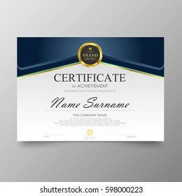 Certificate Premium template awards diploma background vector modern value design and layout luxurious .cover leaflet elegant horizontal Illustration in size pattern.
