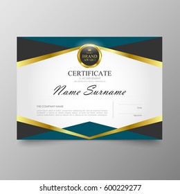 Certificate Premium template awards diploma background vector modern value design and layout luxurious .cover leaflet elegant horizontal Illustration in size pattern.