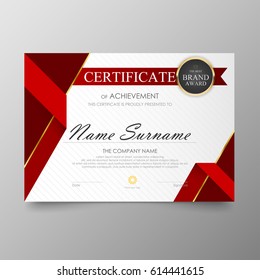 Certificate Premium template awards diploma background vector modern value design and layout luxurious .cover leaflet elegant horizontal Illustration in size pattern.
