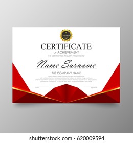 Certificate Premium template awards diploma background vector modern value design and layout luxurious .cover leaflet elegant horizontal Illustration in size pattern.
