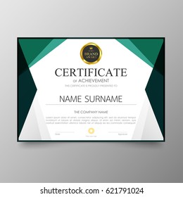 Certificate Premium template awards diploma background vector modern value design and layout luxurious .cover leaflet elegant horizontal Illustration in size pattern.
