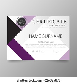 Certificate Premium template awards diploma background vector modern value design and layout luxurious .cover leaflet elegant horizontal Illustration in size pattern.
