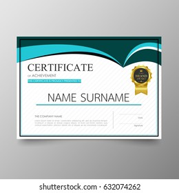 Certificate Premium template awards diploma background vector modern value design and layout luxurious .cover leaflet elegant horizontal Illustration in size pattern.
