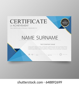 Certificate Premium template awards diploma background vector modern value design and layout luxurious .cover leaflet elegant horizontal Illustration in size pattern.