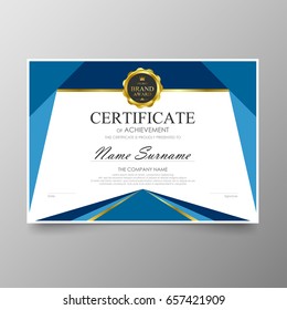 Certificate Premium template awards diploma background vector modern value design and layout luxurious .cover leaflet elegant horizontal Illustration in size pattern.