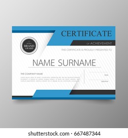 Certificate Premium template awards diploma background vector modern value design and layout luxurious .cover leaflet elegant horizontal Illustration in size pattern.