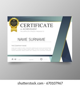 Certificate Premium template awards diploma background vector modern value design and layout luxurious .cover leaflet elegant horizontal Illustration in size pattern.