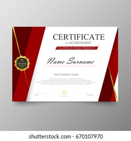 Certificate Premium template awards diploma background vector modern value design and layout luxurious .cover leaflet elegant horizontal Illustration in size pattern.