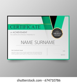 Certificate Premium template awards diploma background vector modern value design and layout luxurious .cover leaflet elegant horizontal Illustration in size pattern.