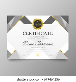 Certificate Premium template awards diploma background vector modern value design and layout luxurious .cover leaflet elegant horizontal Illustration in size pattern.