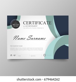 Certificate Premium template awards diploma background vector modern value design and layout luxurious .cover leaflet elegant horizontal Illustration in size pattern.