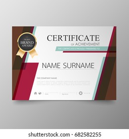 Certificate Premium template awards diploma background vector modern value design and layout luxurious.cover leaflet elegant horizontal Illustration in size pattern.
