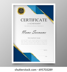 Certificate Premium template awards diploma background vector modern value design and layout luxurious.cover leaflet elegant vertical Illustration in size pattern.