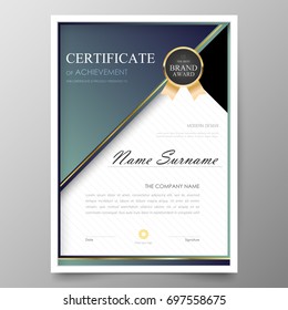 Certificate Premium template awards diploma background vector modern value design and layout luxurious.cover leaflet elegant vertical Illustration in size pattern.