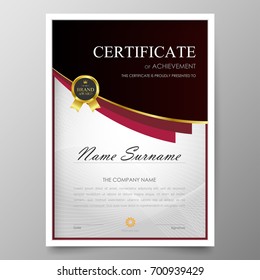 Certificate Premium template awards diploma background vector modern value design and layout luxurious.cover leaflet elegant vertical Illustration in size pattern.