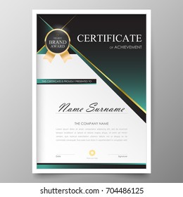 Certificate Premium template awards diploma background vector modern value design and layout luxurious.cover leaflet elegant vertical Illustration in size pattern.