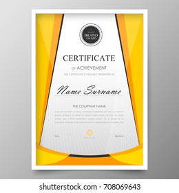 Certificate Premium template awards diploma background vector modern value design and layout luxurious.cover leaflet elegant vertical Illustration in size pattern.