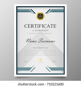Certificate Premium template awards diploma background vector modern value design and layout luxurious.cover leaflet elegant vertical Illustration in size pattern.