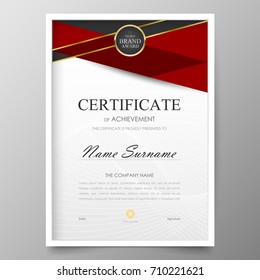 Certificate Premium template awards diploma background vector modern value design and layout luxurious.cover leaflet elegant vertical Illustration in size pattern.