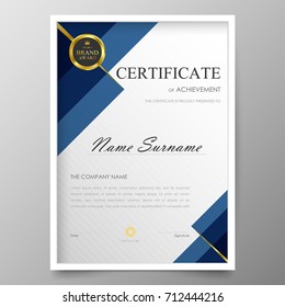 Certificate Premium template awards diploma background vector modern value design and layout luxurious.cover leaflet elegant vertical Illustration in size pattern.