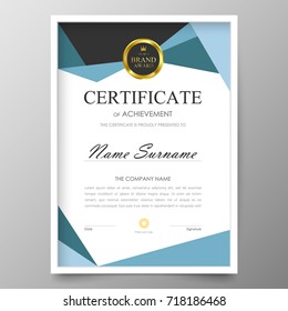 Certificate Premium template awards diploma background vector modern value design and layout luxurious.cover leaflet elegant vertical Illustration in size pattern.
