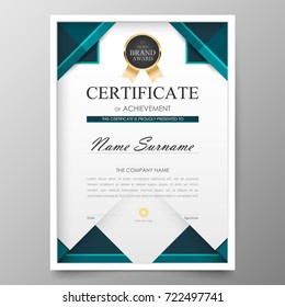Certificate Premium template awards diploma background vector modern value design and layout luxurious.cover leaflet elegant vertical Illustration in size pattern.